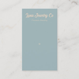 Retro Blue Minimal 1 Pin Jewelry Business Card