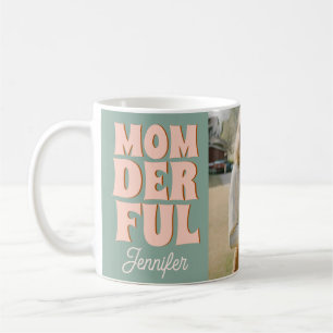 Retro Blue Pink Funny  Mothers Day Photo  Coffee Mug