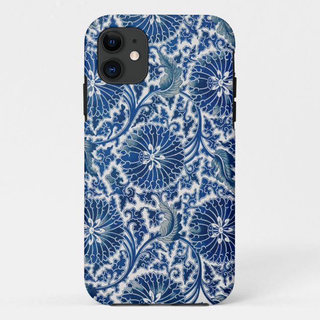Retro Blue Poppy Ming Dynasty China Case-Mate iPhone Case (Back)