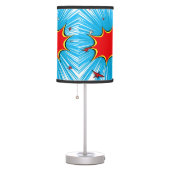 Retro Blue & Red Stars Comic Explosion Table Lamp (Right)