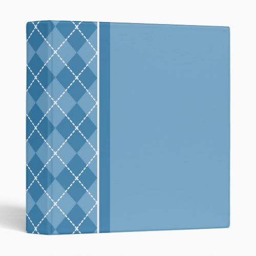 Retro Blue Scrapbook Argyle Binder