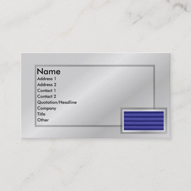 Retro - Blue Shutter Profile Card (Front)