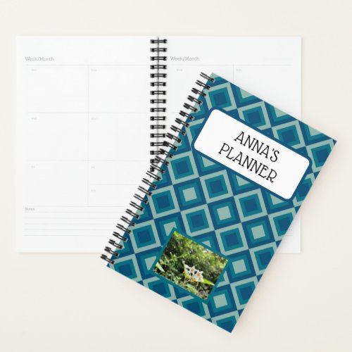 Retro Blue Undated Planner _ Customizable 