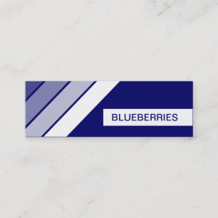 retro BLUEBERRIES Mini Business Card