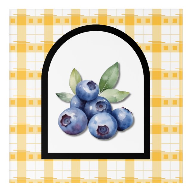 Retro Blueberry Acrylic Wall Art (Front)