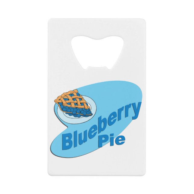 retro blueberry pie credit card bottle opener (Front)