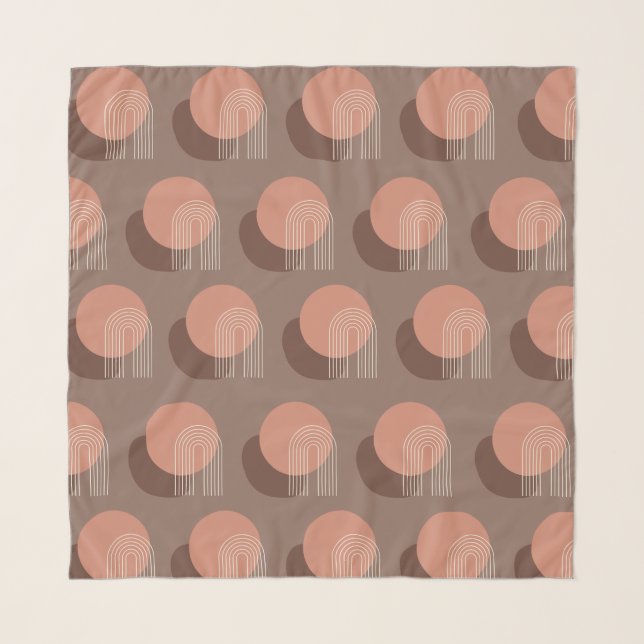 Retro Blush Brun Sunset  Scarf (Front)