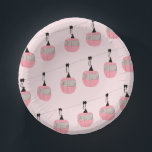Retro Blush Pink Ski Gondola Lift Skiers  Paper Bowls<br><div class="desc">Minimalist pink gondola lift design for skiers and skiing enthusiasts. A pink ski gondola is the perfect personalized festive Christmas holiday gift for him or her. Winter snow Christmas ski skiing skier gifts. Pink ski lift gondola paper plates</div>