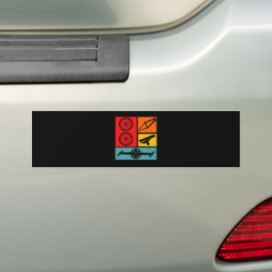 Retro BMX Bicycle Bumper Sticker
