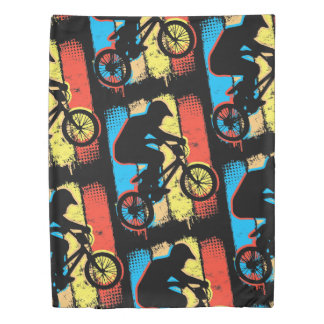 Retro Bmx Bicycle - Vintage Bmx Bike Freestyle Duvet Cover