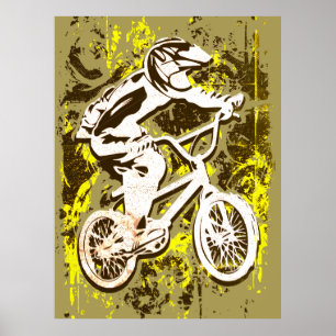 Retro Bmx Racing - Bmx Bike - Bmx Poster Print