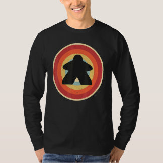 Retro Boardgaming Meeple Boardgame Board Game Pla T-Shirt