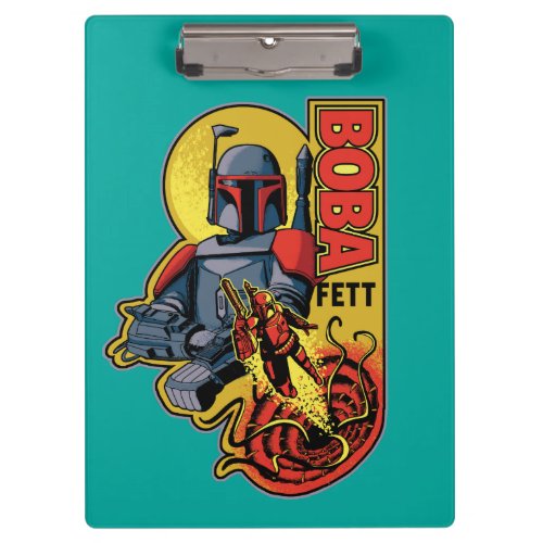 Retro Boba Fett Sarlacc Graphic Badge Clipboard