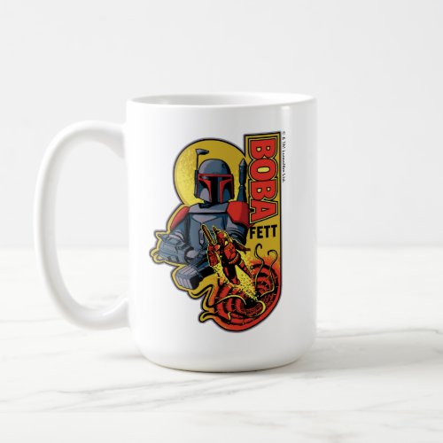 Retro Boba Fett Sarlacc Graphic Badge Coffee Mug