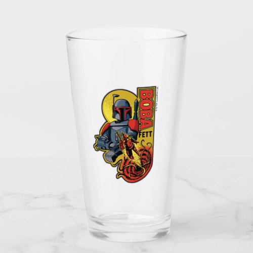 Retro Boba Fett Sarlacc Graphic Badge Glass