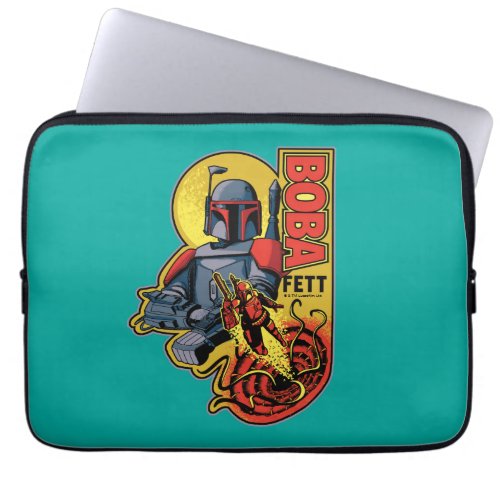 Retro Boba Fett Sarlacc Graphic Badge Laptop Sleeve