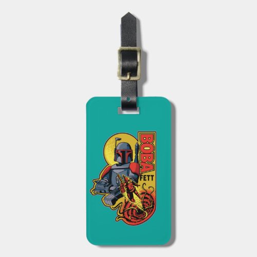 Retro Boba Fett Sarlacc Graphic Badge Luggage Tag