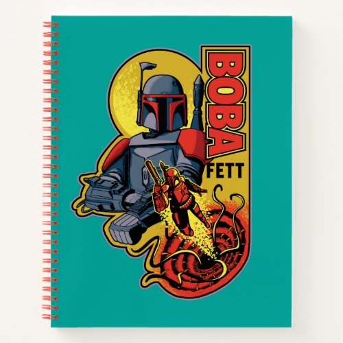 Retro Boba Fett Sarlacc Graphic Badge Notebook