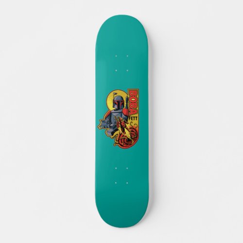 Retro Boba Fett Sarlacc Graphic Badge Skateboard