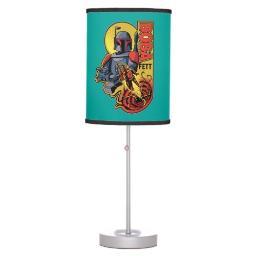 Retro Boba Fett Sarlacc Graphic Badge Table Lamp