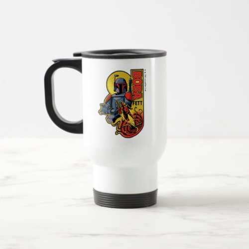 Retro Boba Fett Sarlacc Graphic Badge Travel Mug