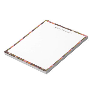 Retro Boho 70s Floral Groovy Baby Shower Custom Notepad