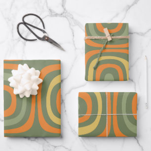 Retro Boho Abstract Confaab Contemporary Pattern Wrapping Paper Sheets