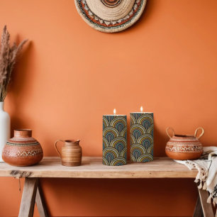 Retro Boho Arch Pattern Candle