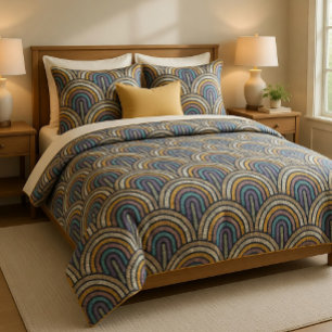 Retro Boho Arch Pattern Duvet Cover