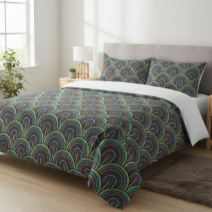 Retro Boho Arch Pattern Duvet Cover