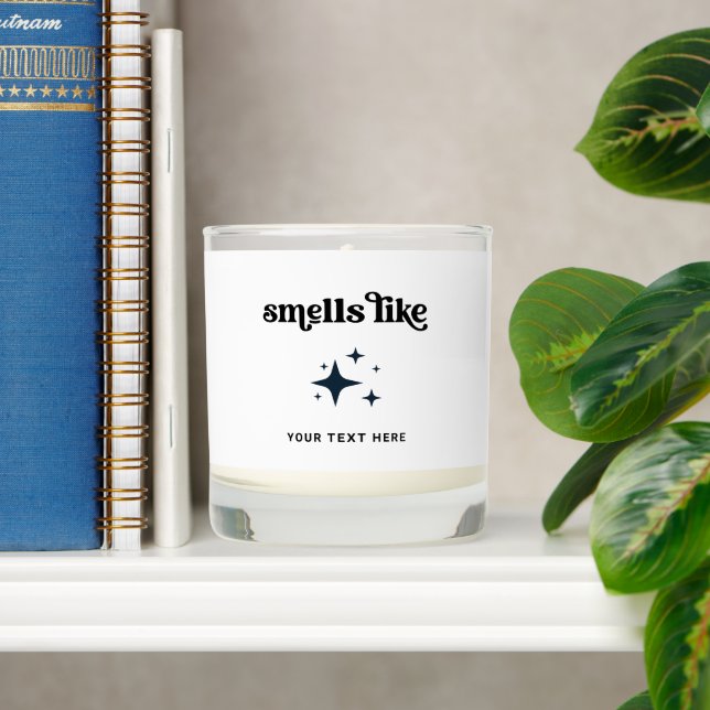 Retro Boho Black and White | Custom Smells Like Scented Candle (Shelf)