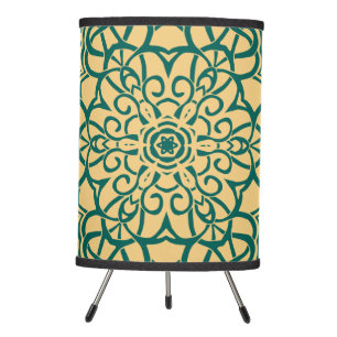 Retro Boho Chic Bohemian Hippie Rosette Mandala Tripod Lamp