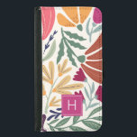Retro Boho Colorful Floral Monogram Samsung Galaxy S5 Wallet Case<br><div class="desc">Retro Boho Colorful Floral Monogram Samsung Galaxy S5 Wallet Case . Perfect as a custom gift to a girl,  daughter,  your friend or officemate.</div>