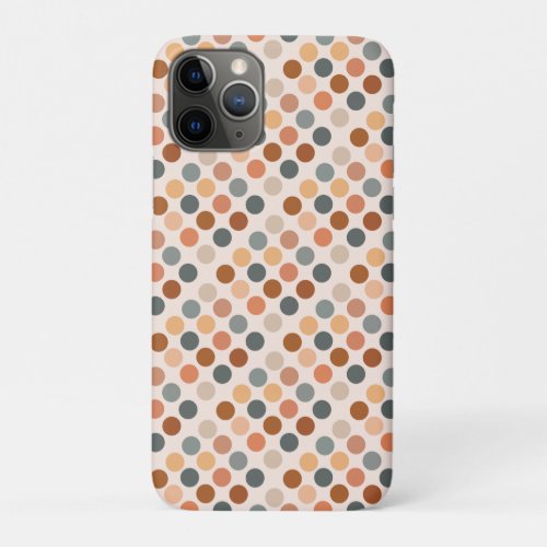 Retro Boho Dots Neutral iPhone 11 Pro Case