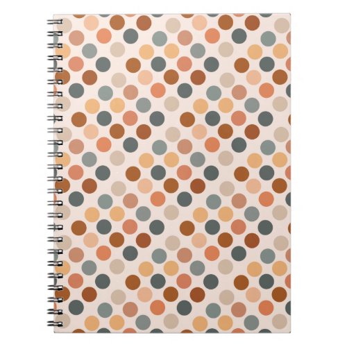 Retro Boho Dots Neutral Notebook