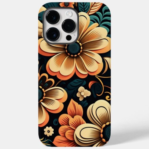 Retro boho flower power Case_Mate iPhone 14 pro max case