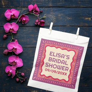 Retro Boho Fun Handmade CUSTOM Bridal Shower  Favor Bag