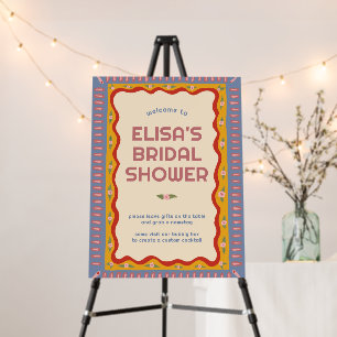 Retro Boho Fun Handmade CUSTOM Bridal Shower  Foam Board