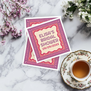 Retro Boho Fun Handmade CUSTOM Bridal Shower  Napkins