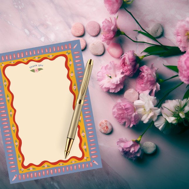 Retro Boho Fun Handmade CUSTOM Bridal Shower  Thank You Card (Retro Boho Fun Handmade CUSTOM Bridal Shower Thank You Card
)