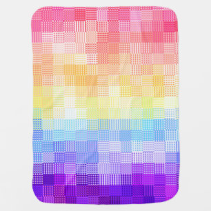 Retro Boho Funky Quirky Xenogender Plaid Pride Baby Blanket
