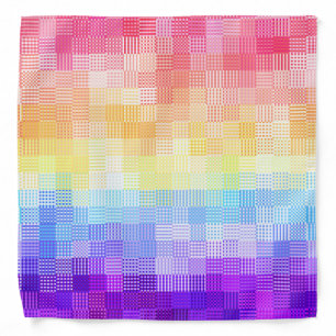 Retro Boho Funky Quirky Xenogender Plaid Pride Bandana