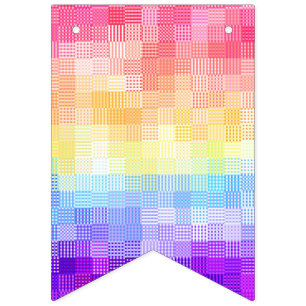 Retro Boho Funky Quirky Xenogender Plaid Pride Bunting Flags