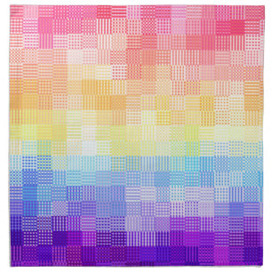 Retro Boho Funky Quirky Xenogender Plaid Pride Cloth Napkin