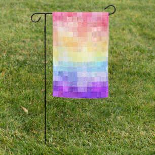 Retro Boho Funky Quirky Xenogender Plaid Pride Garden Flag