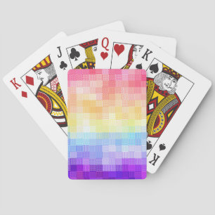 Retro Boho Funky Quirky Xenogender Plaid Pride Poker Cards