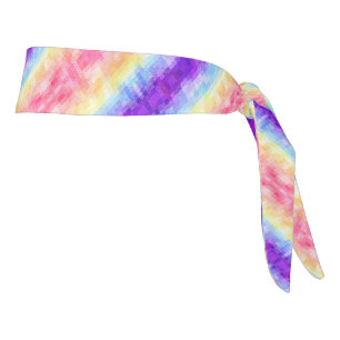 Retro Boho Funky Quirky Xenogender Plaid Pride Tie Headband