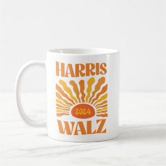 Retro Boho Harris Walz 2024 Coffee Mug