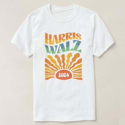 Retro Boho Harris Walz 2024 T_Shirt