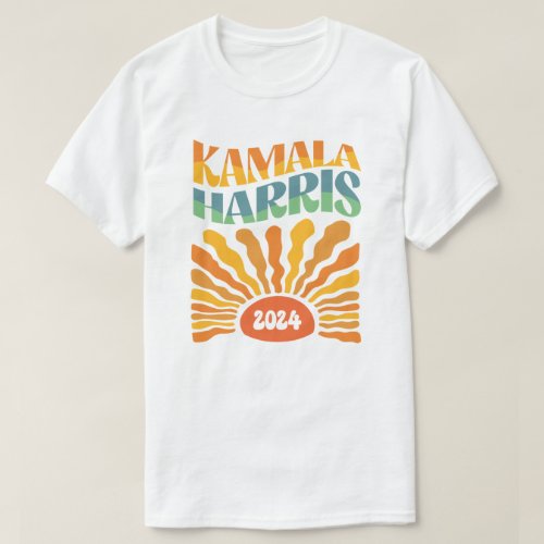 Retro Boho Kamala Harris 2024 T_Shirt